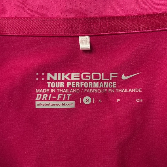 Nike golf performance 2 tone pink quarter zip long sleeve top size small - Picture 8 of 9